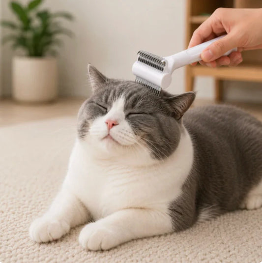 Curved Tooth Cat Dematting & Detangling Comb